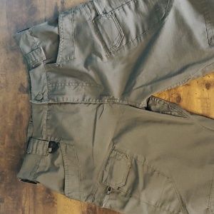 Army Green cargo pocket utility camping hiking outdoor pants